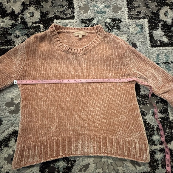 Philosophy Butter Soft Ice Pink Chenille Sweater - Picture 5 of 6
